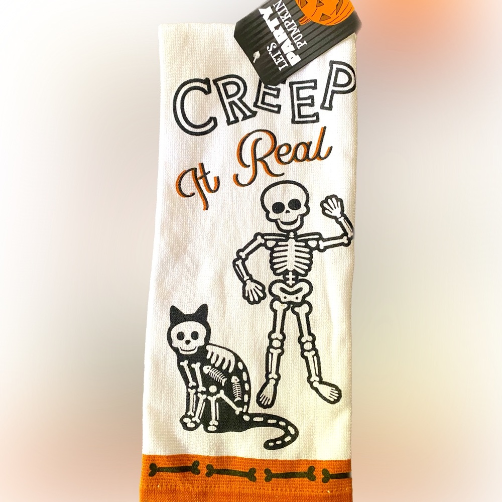 Halloween Kitchen Towels~~Set of 2~~NWT~🎃🐈‍⬛
